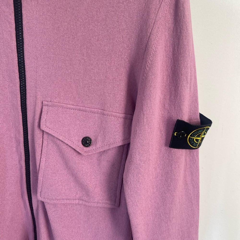 Stone Island Mauve Zip-Up Jacket - Picture 6 of 8